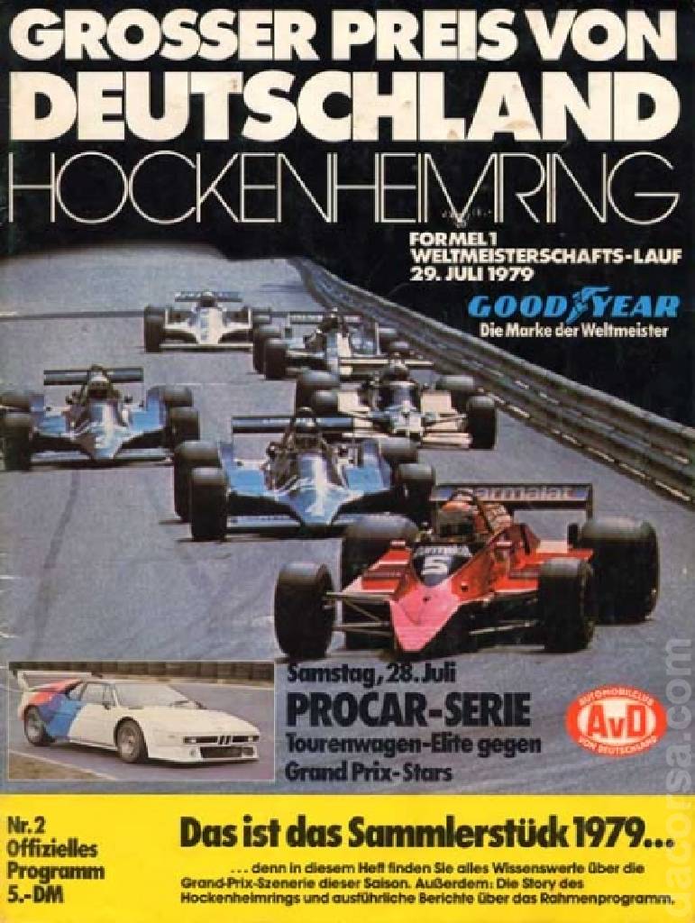 Poster of Grosser Preis von Deutschland 1979, FIA Formula One World Championship round 10, Germany, 29 July 1979