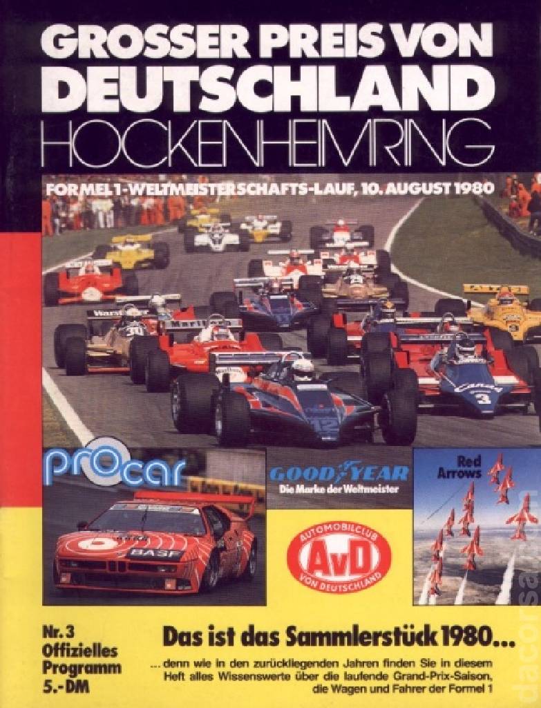 Poster of Grosser Preis von Deutschland 1980, FIA Formula One World Championship round 09, Germany, 10 August 1980