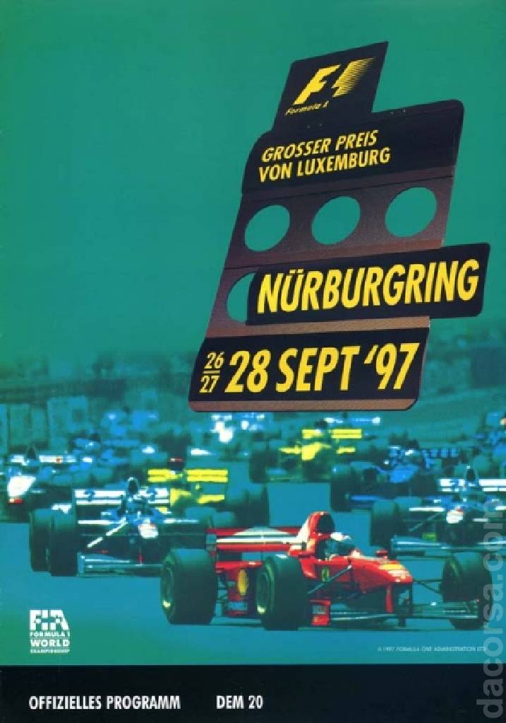 Poster of Grosser Preis von Luxemburg 1997, FIA Formula One World Championship round 15, Luxembourg, 26 - 28 September 1997