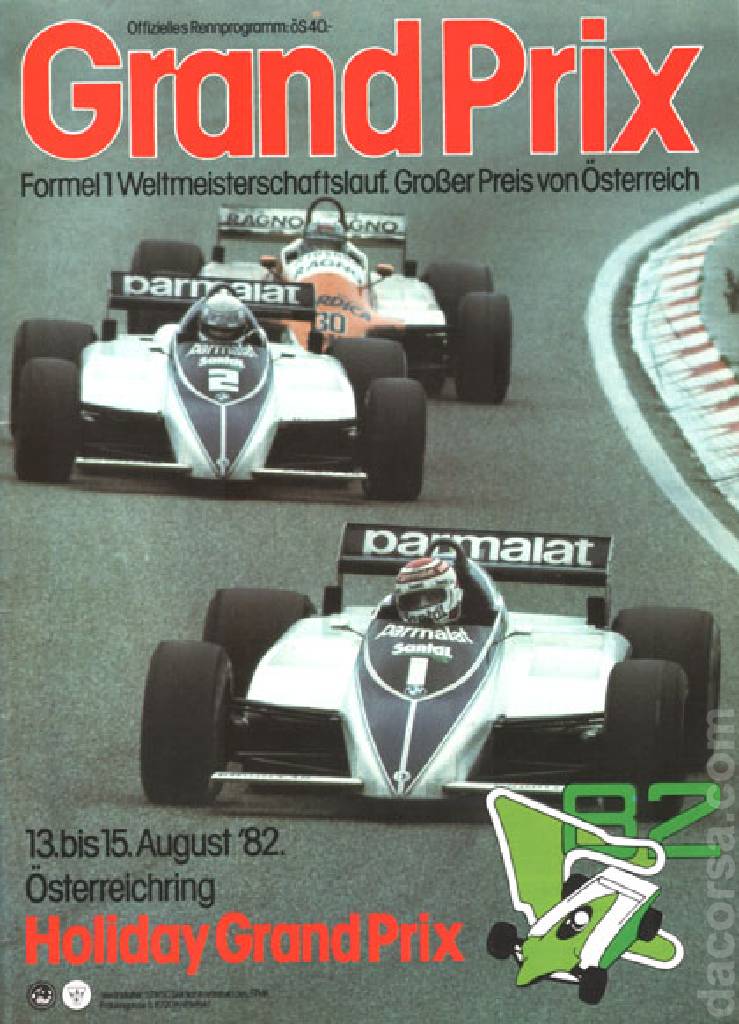 Poster of Grosser Preis von Osterreich 1982, FIA Formula One World Championship round 13, Austria, 13 - 15 August 1982