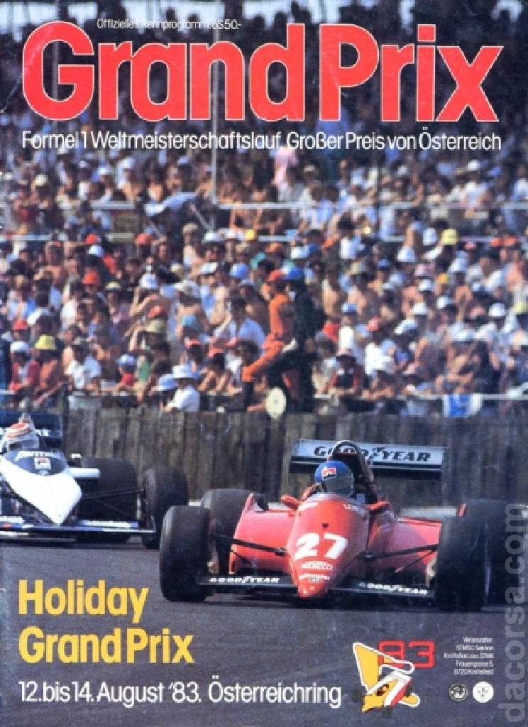 Poster of Grosser Preis von Osterreich 1983, FIA Formula One World Championship round 11, Austria, 12 - 14 August 1983