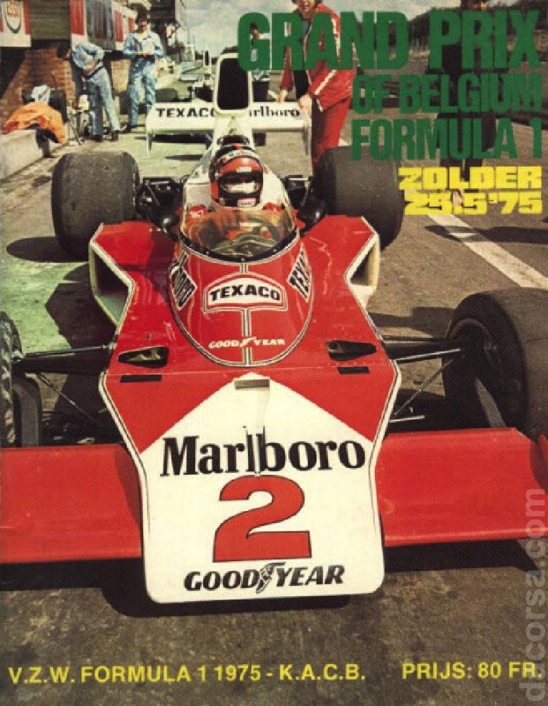 Poster of Grote Prijs van Belgie 1975, FIA Formula One World Championship round 06, Belgium, 25 May 1975