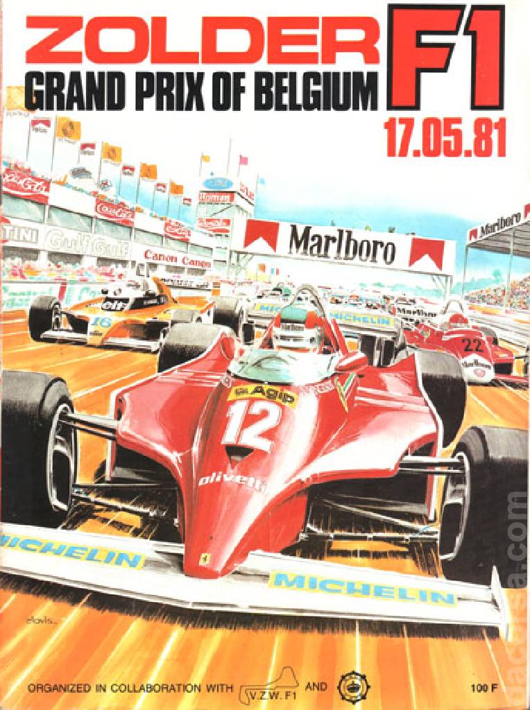 Poster of Grote Prijs van Belgie 1981, FIA Formula One World Championship round 05, Belgium, 17 May 1981