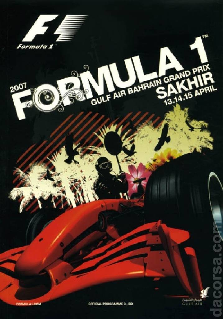Poster of Gulf Air Bahrain Grand Prix 2007, FIA Formula One World Championship round 03, Bahrain, 13 - 15 April 2007