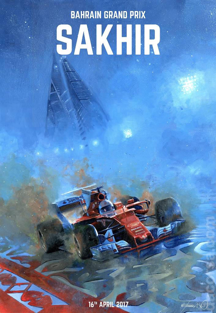Poster of Gulf Air Bahrain Grand Prix 2017, FIA Formula One World Championship round 03, Bahrain, 14 - 16 April 2017
