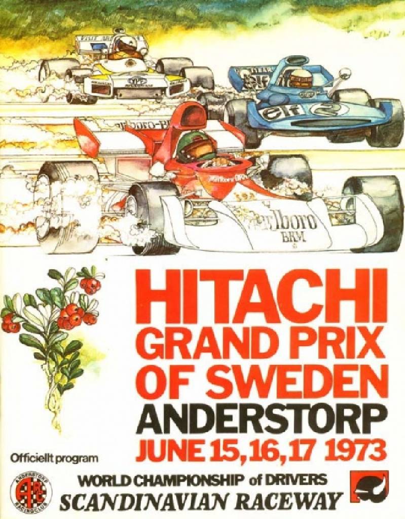 Poster of Hitachi Grand Prix of Sweden 1973, FIA Formula One World Championship round 07, Sweden, 15 - 17 June 1973