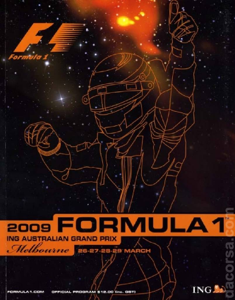 Poster of ING Australian Grand Prix 2009, FIA Formula One World Championship round 01, Australia, 26 - 29 March 2009