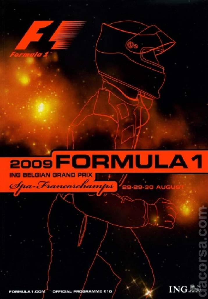 Poster of ING Belgian Grand Prix 2009, FIA Formula One World Championship round 12, Belgium, 28 - 30 August 2009