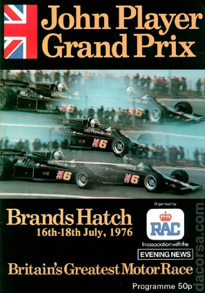 Poster of John Player British Grand Prix 1976, FIA Formula One World Championship round 09, United Kingdom, 16 - 18 July 1976