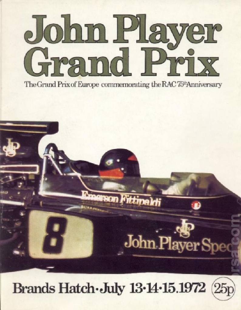Poster of John Player Grand Prix 1972, FIA Formula One World Championship round 07, United Kingdom, 13 - 15 July 1972
