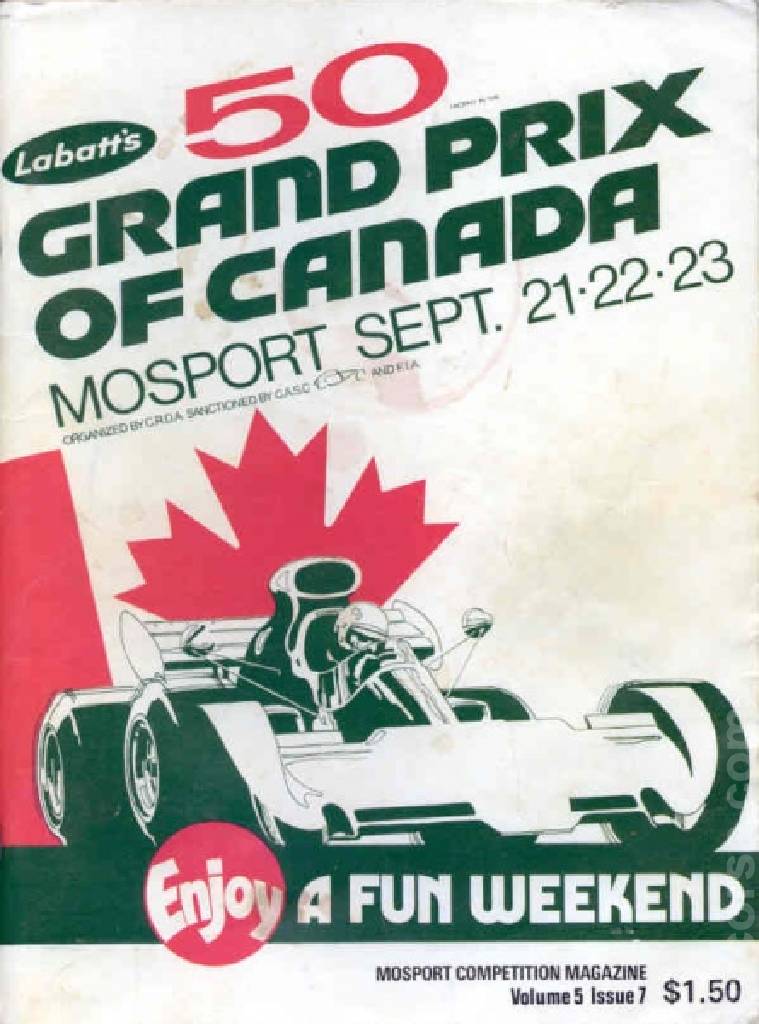 Poster of Labatt's Grand Prix of Canada 1973, FIA Formula One World Championship round 14, Canada, 21 - 23 September 1973