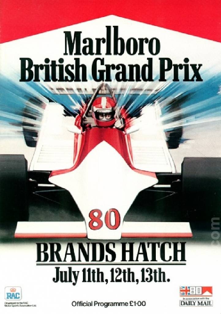 Poster of Marlboro British Grand Prix 1980, FIA Formula One World Championship round 08, United Kingdom, 11 - 13 July 1980
