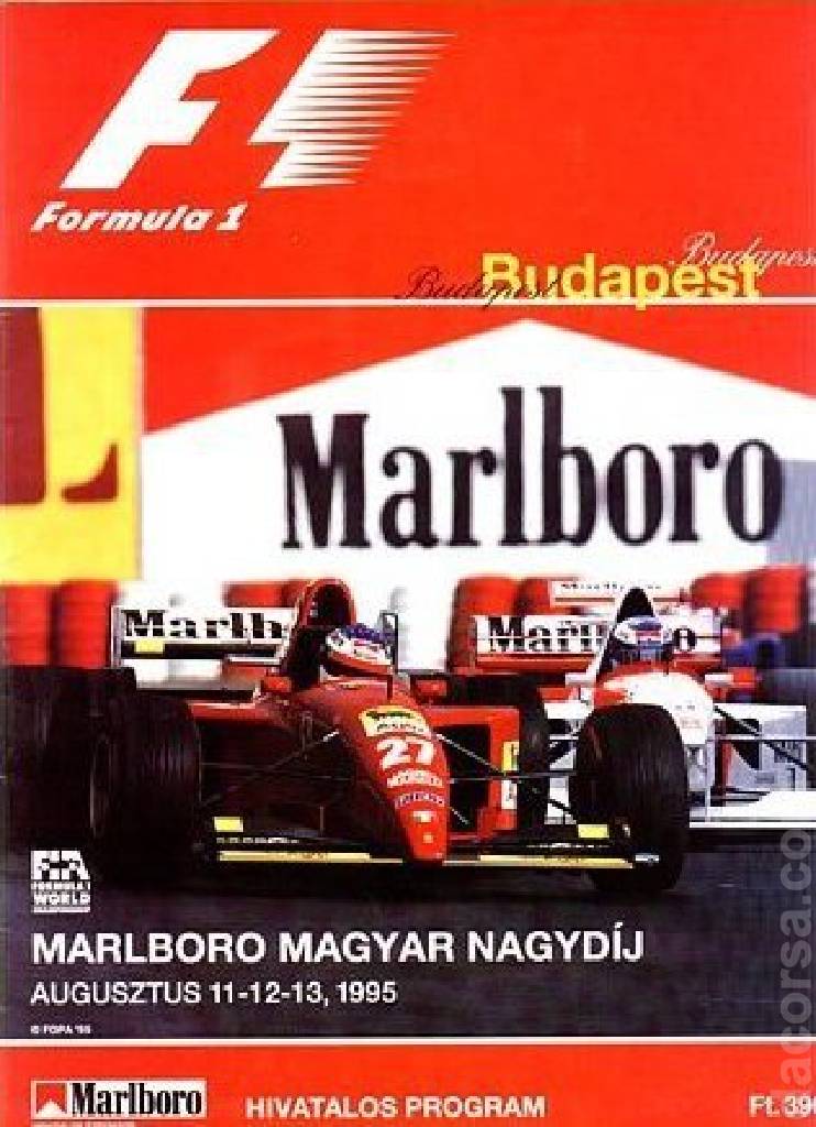 Poster of Marlboro Magyar Nagydij 1995, FIA Formula One World Championship round 10, Hungary, 11 - 13 August 1995