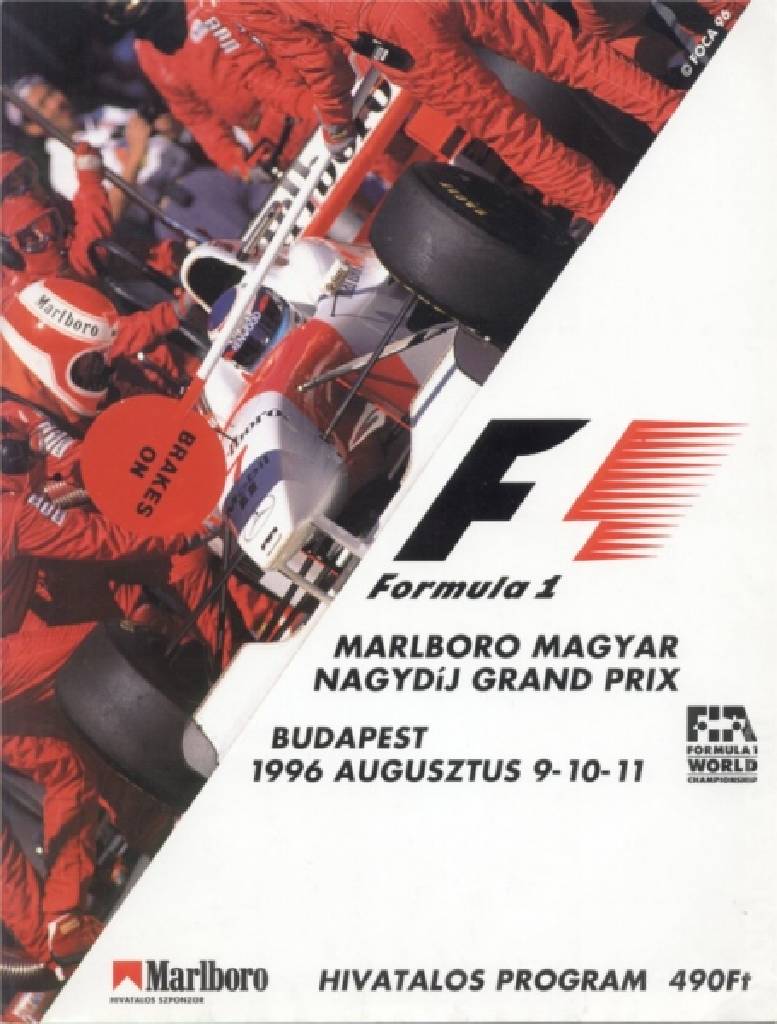 Poster of Marlboro Magyar Nagydij 1996, FIA Formula One World Championship round 12, Hungary, 9 - 11 August 1996