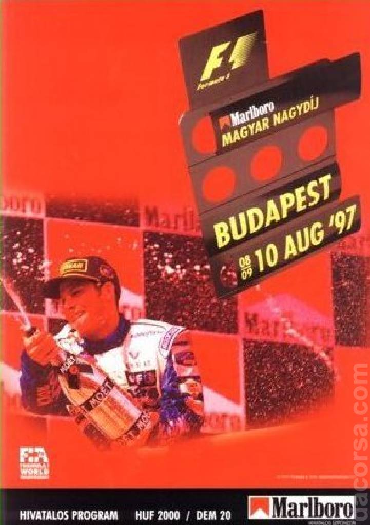Poster of Marlboro Magyar Nagydij 1997, FIA Formula One World Championship round 11, Hungary, 8 - 10 August 1997