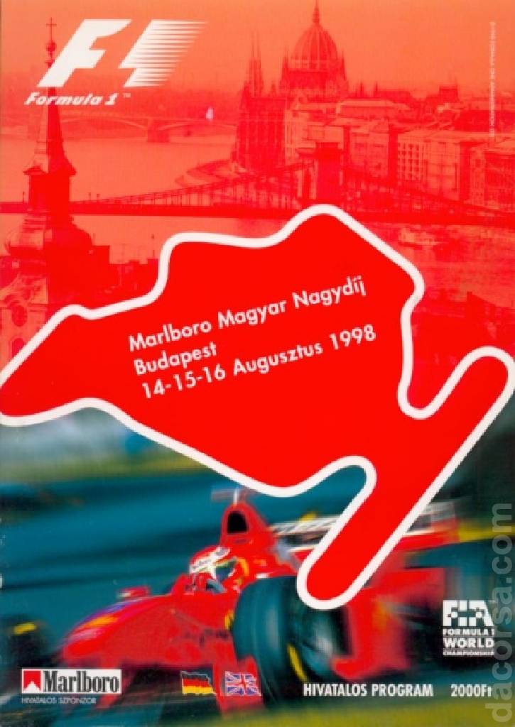Poster of Marlboro Magyar Nagydij 1998, FIA Formula One World Championship round 12, Hungary, 14 - 16 August 1998