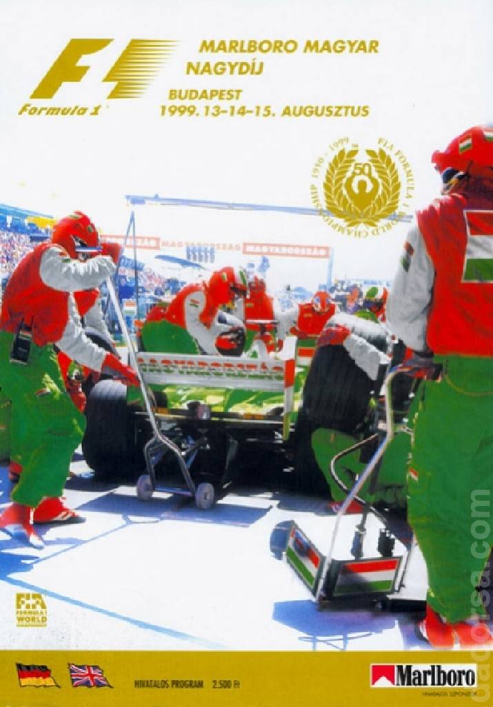 Image representing Marlboro Magyar Nagydij 1999, FIA Formula One World Championship round 11, Hungary, 13 - 15 August 1999