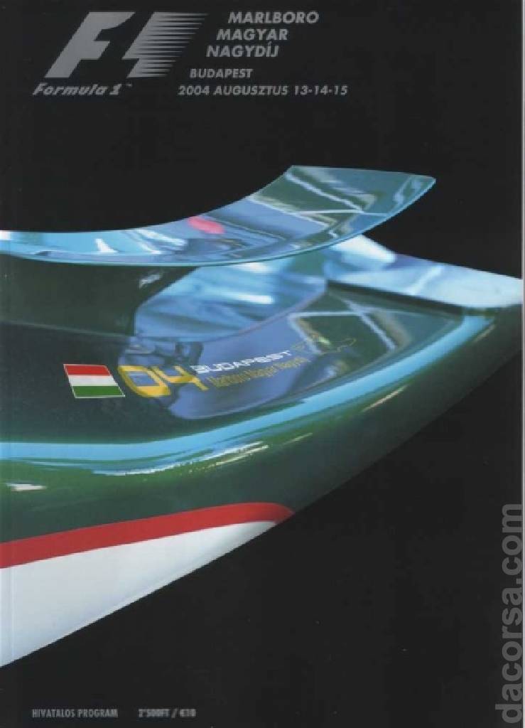 Image representing Marlboro Magyar Nagydij 2004, FIA Formula One World Championship round 13, Hungary, 13 - 15 August 2004