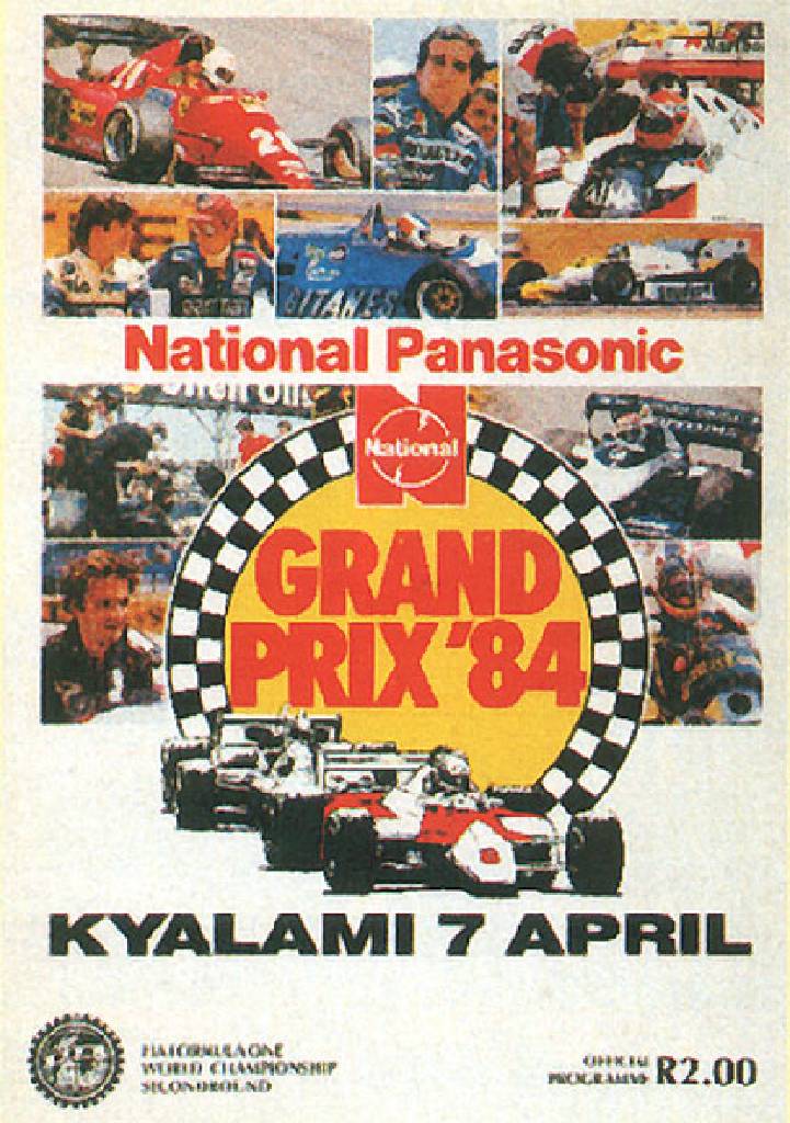 Poster of National Panasonic Grand Prix of South Africa 1984, FIA Formula One World Championship round 02, South Africa, 7 April 1984