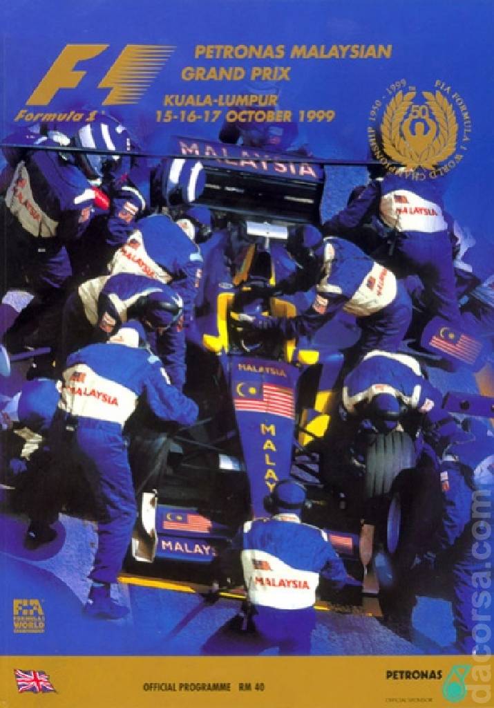 Image representing Petronas Malaysian Grand Prix 1999, FIA Formula One World Championship round 15, Malaysia, 15 - 17 October 1999