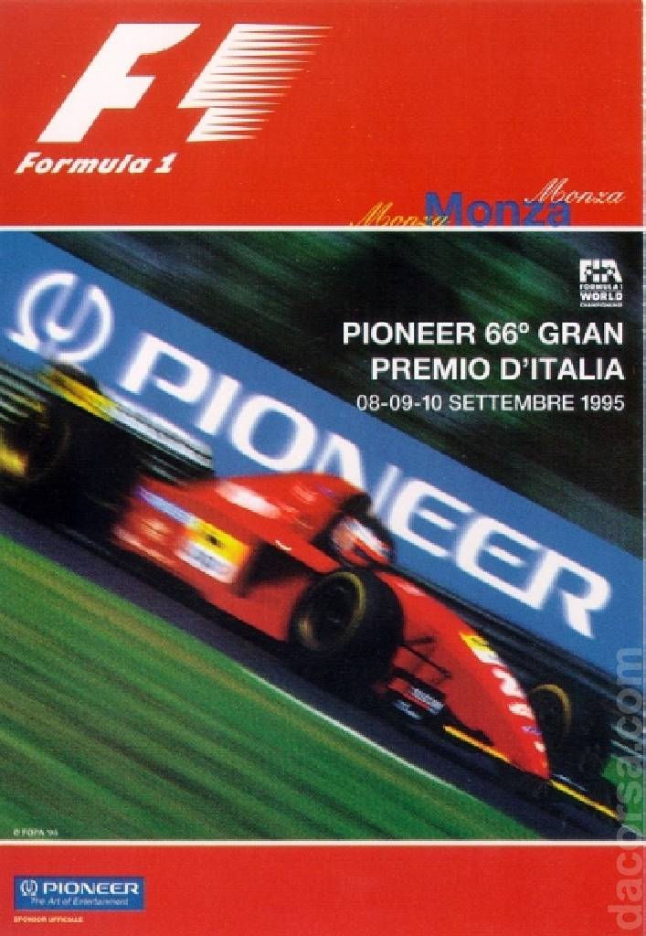 Image representing Pioneer 66. Gran Premio d'Italia 1995, FIA Formula One World Championship round 12, Italy, 8 - 10 September 1995