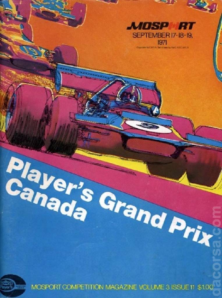 Poster of Player's Grand Prix Canada 1971, FIA Formula One World Championship round 10, Canada, 17 - 19 September 1971