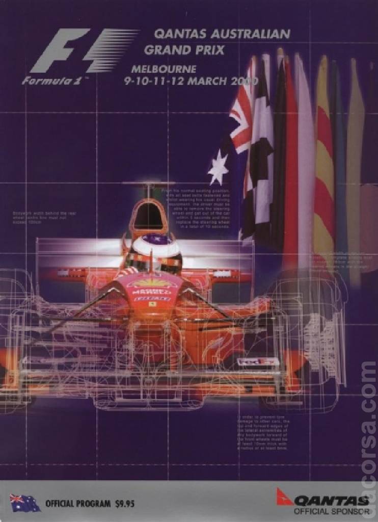 Poster of Qantas Australian Grand Prix 2000, FIA Formula One World Championship round 01, Australia, 9 - 12 March 2000