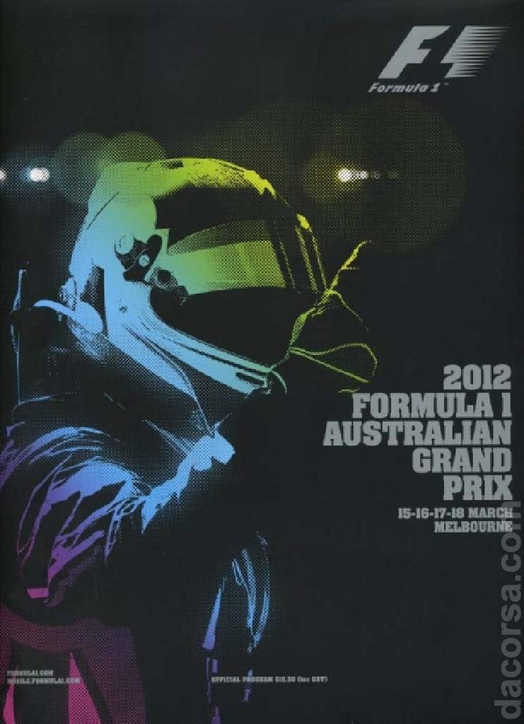 Poster of Qantas Australian Grand Prix 2012, FIA Formula One World Championship round 01, Australia, 16 - 18 March 2012