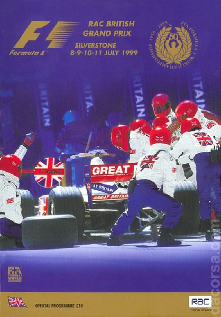 Poster of RAC British Grand Prix 1999, FIA Formula One World Championship round 08, United Kingdom, 8 - 11 July 1999