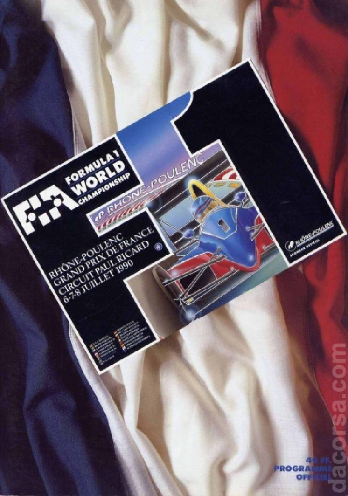 Poster of Rhone-Poulenc Grand Prix de France 1990, FIA Formula One World Championship round 07, France, 6 - 8 July 1990