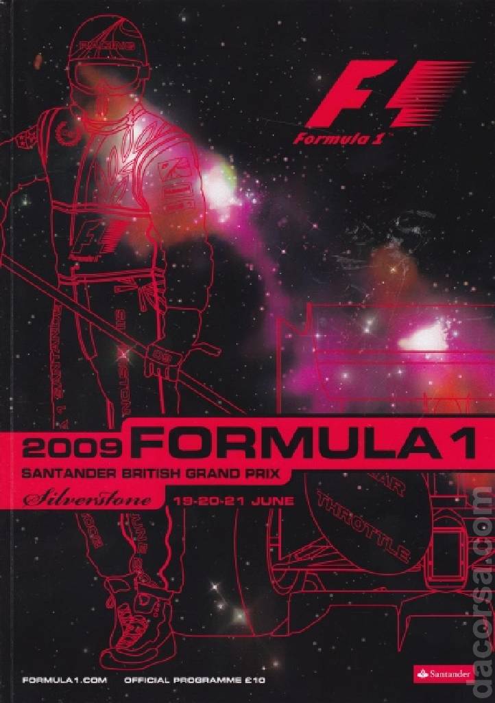 Poster of Santander British Grand Prix 2009, FIA Formula One World Championship round 08, United Kingdom, 19 - 21 June 2009