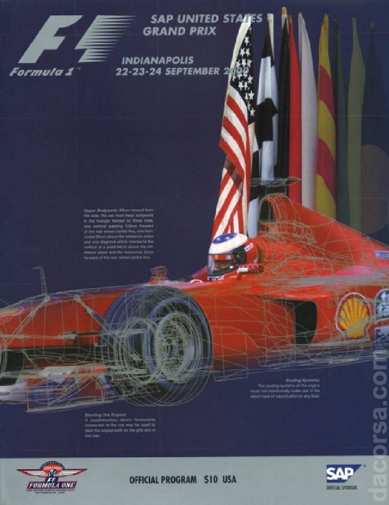 Image representing SAP United States Grand Prix 2000, FIA Formula One World Championship round 15, United States, 22 - 24 September 2000