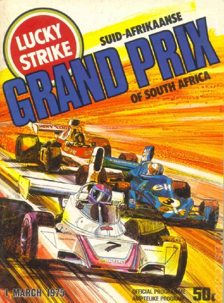 Poster of South African Grand Prix 1975, FIA Formula One World Championship round 03, South Africa, 1 March 1975