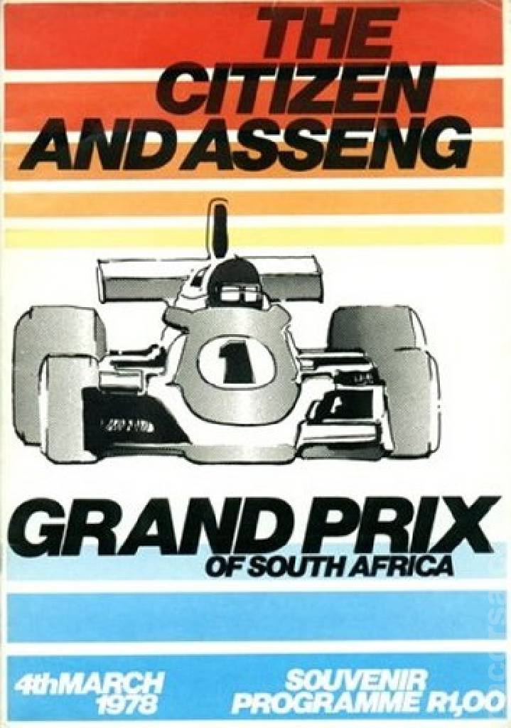 Poster of The Citizen and Asseng South African Grand Prix 1978, FIA Formula One World Championship round 03, South Africa, 4 March 1978