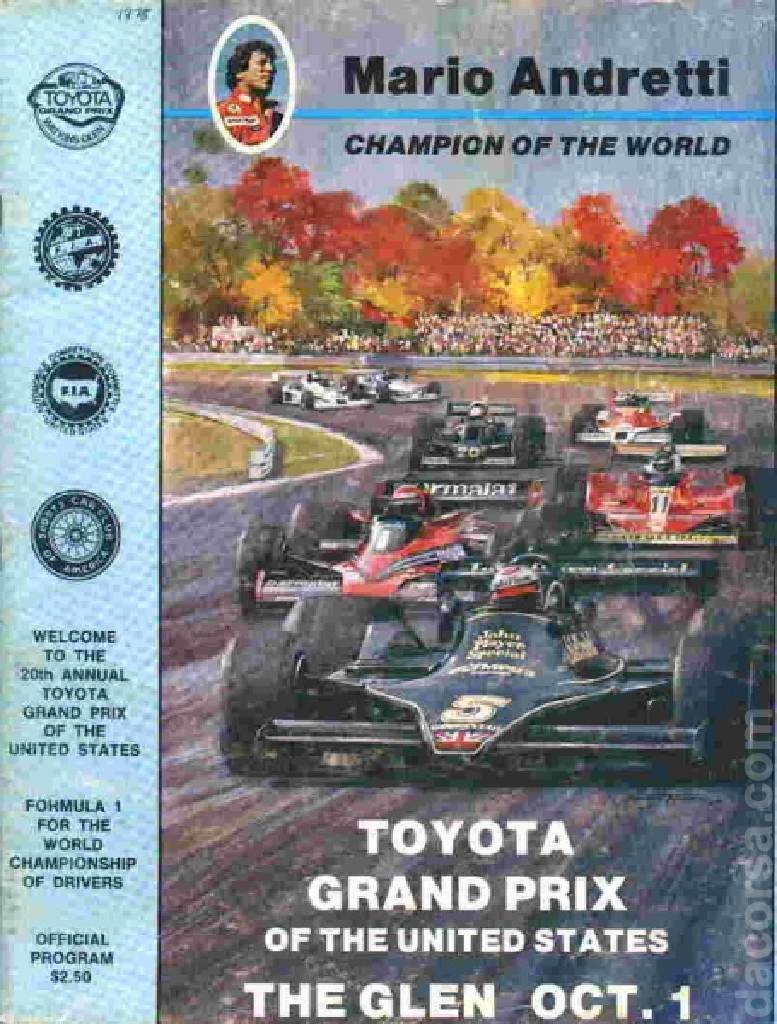 Poster of Toyota Grand Prix of the United States 1978, FIA Formula One World Championship round 15, United States, 1 October 1978
