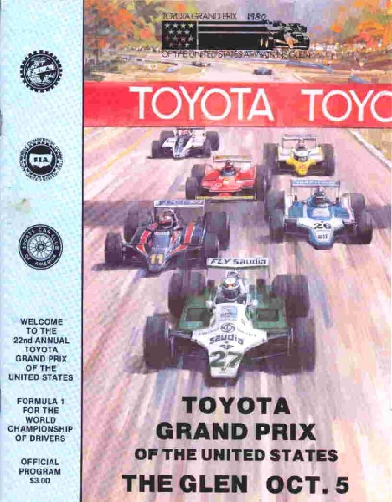 Poster of Toyota Grand Prix of the United States 1980, FIA Formula One World Championship round 14, United States, 5 October 1980