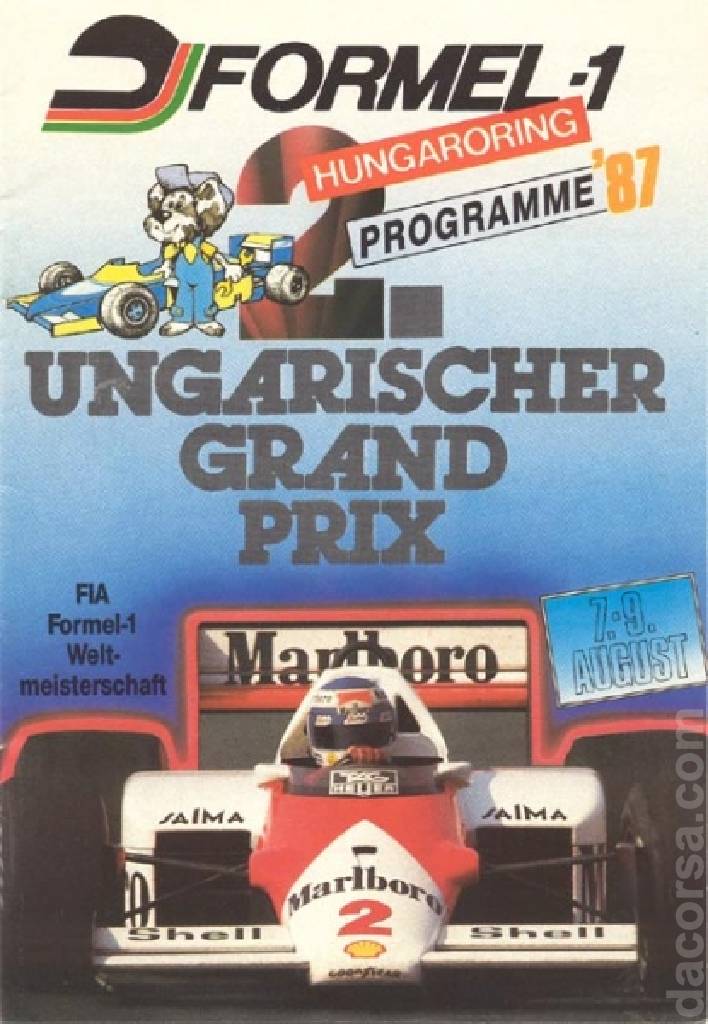 Image representing Ungarischer Grand Prix 1987, FIA Formula One World Championship round 09, Hungary, 9 August 1987
