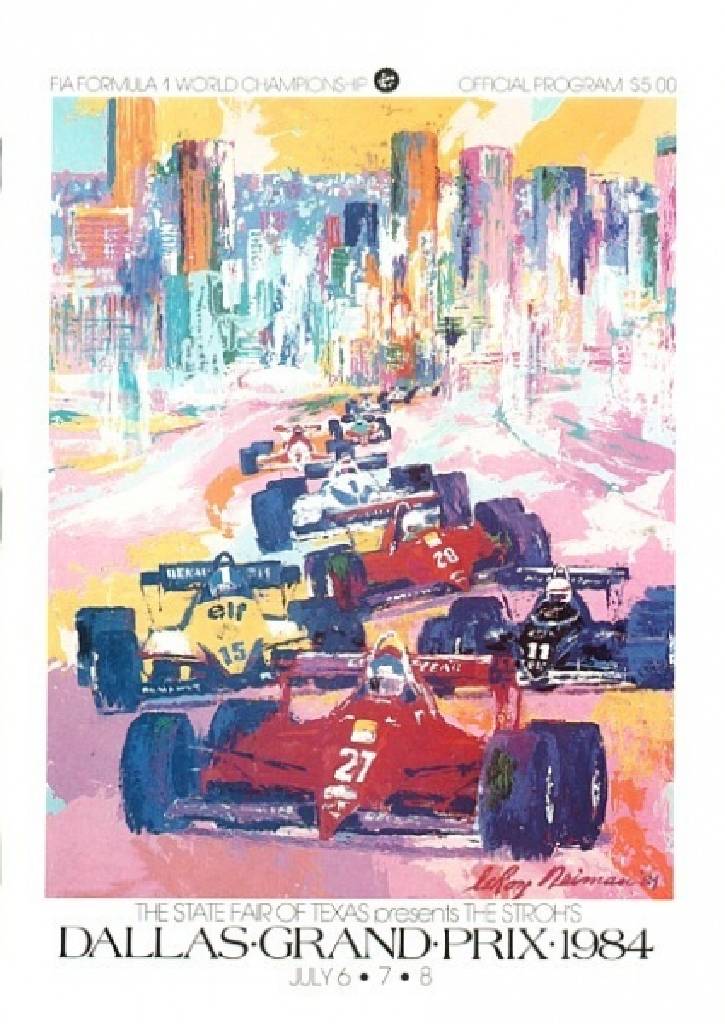Poster of United States Grand Prix 1984, FIA Formula One World Championship round 09, United States, 6 - 8 July 1984
