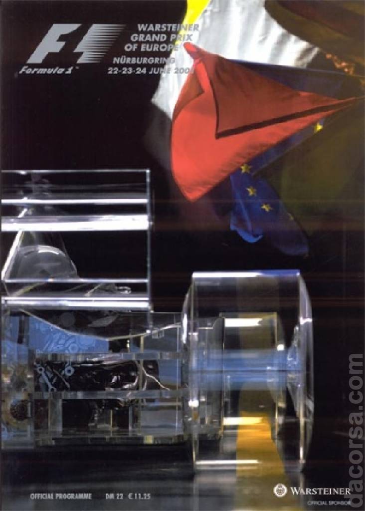 Poster of Warsteiner Grand Prix of Europe 2001, FIA Formula One World Championship round 09, Europe, 22 - 24 June 2001