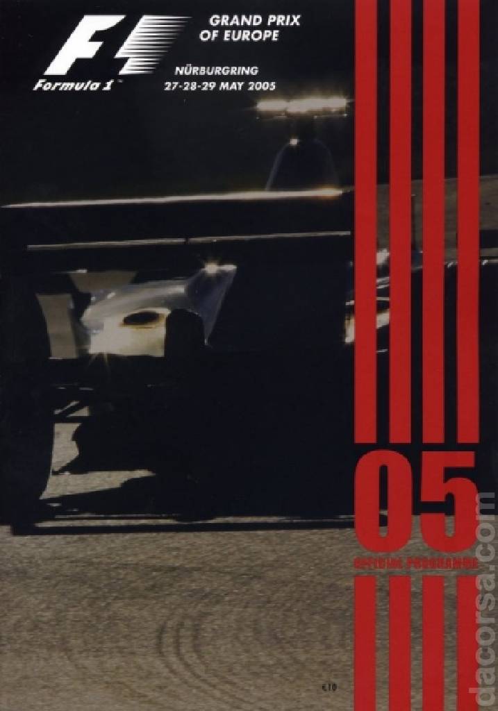 Poster of Warsteiner Grand Prix of Europe 2005, FIA Formula One World Championship round 07, Europe, 27 - 29 May 2005