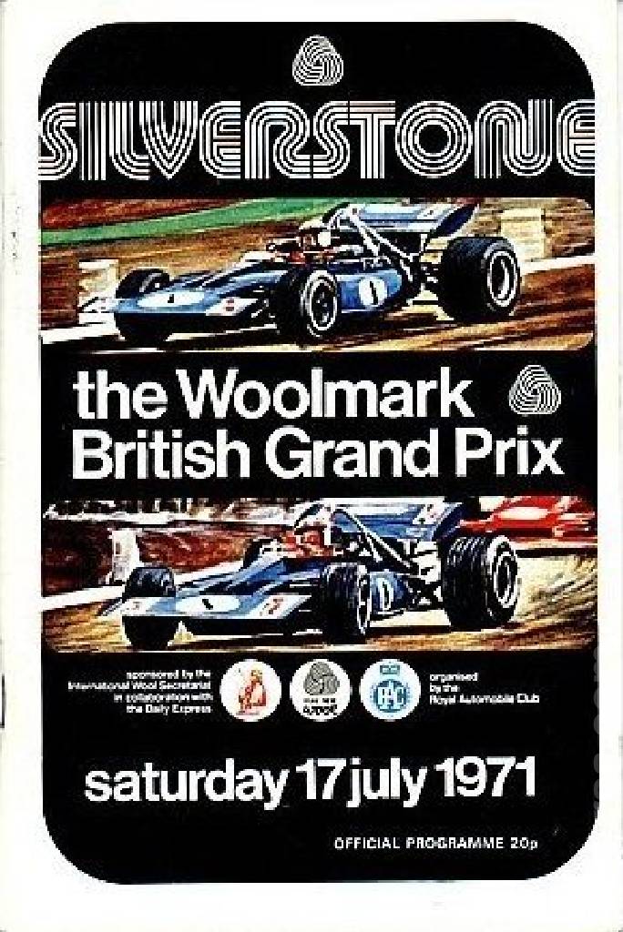 Poster of Woolmark British Grand Prix 1971, FIA Formula One World Championship round 06, United Kingdom, 17 July 1971