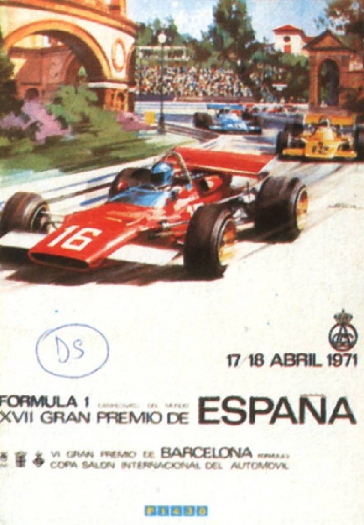 Poster of XVII Gran Premio de Espana 1971, FIA Formula One World Championship round 02, Spain, 17 - 18 April 1971