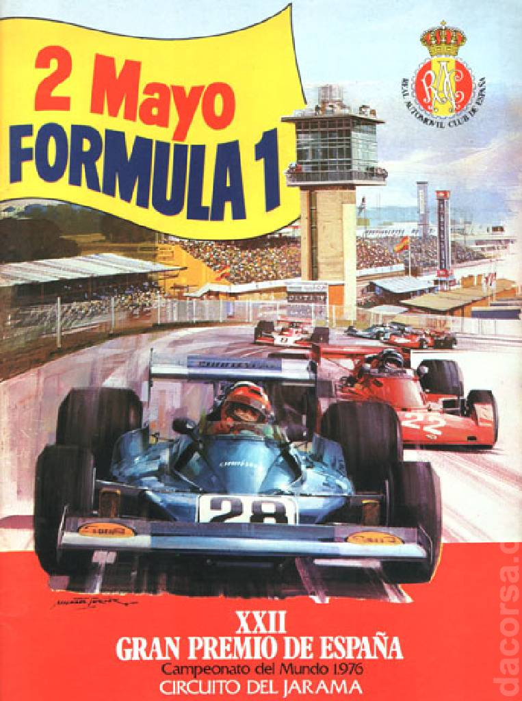 Poster of XXII. Gran Premio de Espana 1976, FIA Formula One World Championship round 04, Spain, 2 May 1976