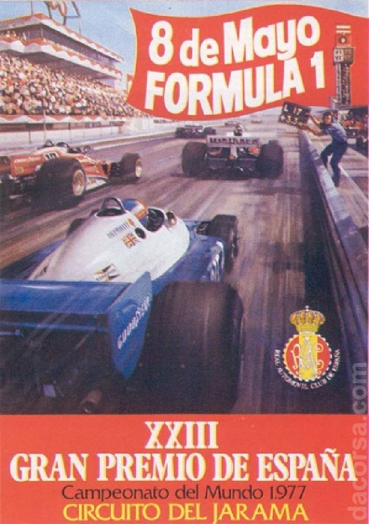 Poster of XXIII Gran Premio de Espana 1977, FIA Formula One World Championship round 05, Spain, 8 May 1977