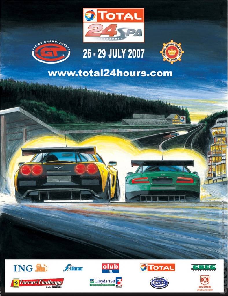 Poster of 24 Hours of Spa 2007, FIA GT Championship round 06, Belgium, 26 - 29 July 2007