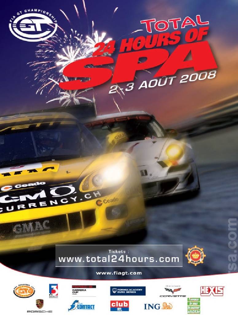 Poster of FIA GT Spa Test 2008, FIA GT Championship round 05T, Belgium, 2 - 3 August 2008