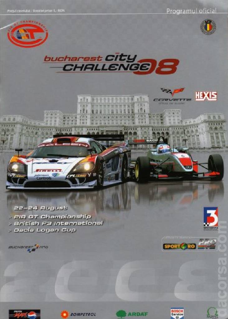 Poster of Bucharest City Challenge 2008, FIA GT Championship round 06, Romania, 22 - 24 August 2008