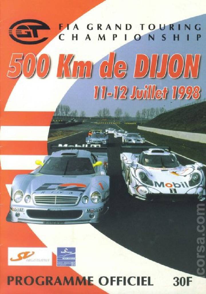 Poster of Dijon 500km 1998, FIA GT Championship round 04, France, 11 - 12 July 1998