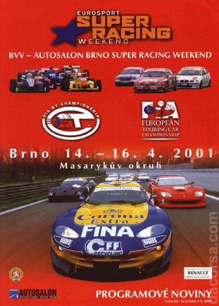 Image representing Eurosport Super Racing Weekend Brno 2001, FIA GT Championship round 02, Czech Republic, 14 - 16 April 2001