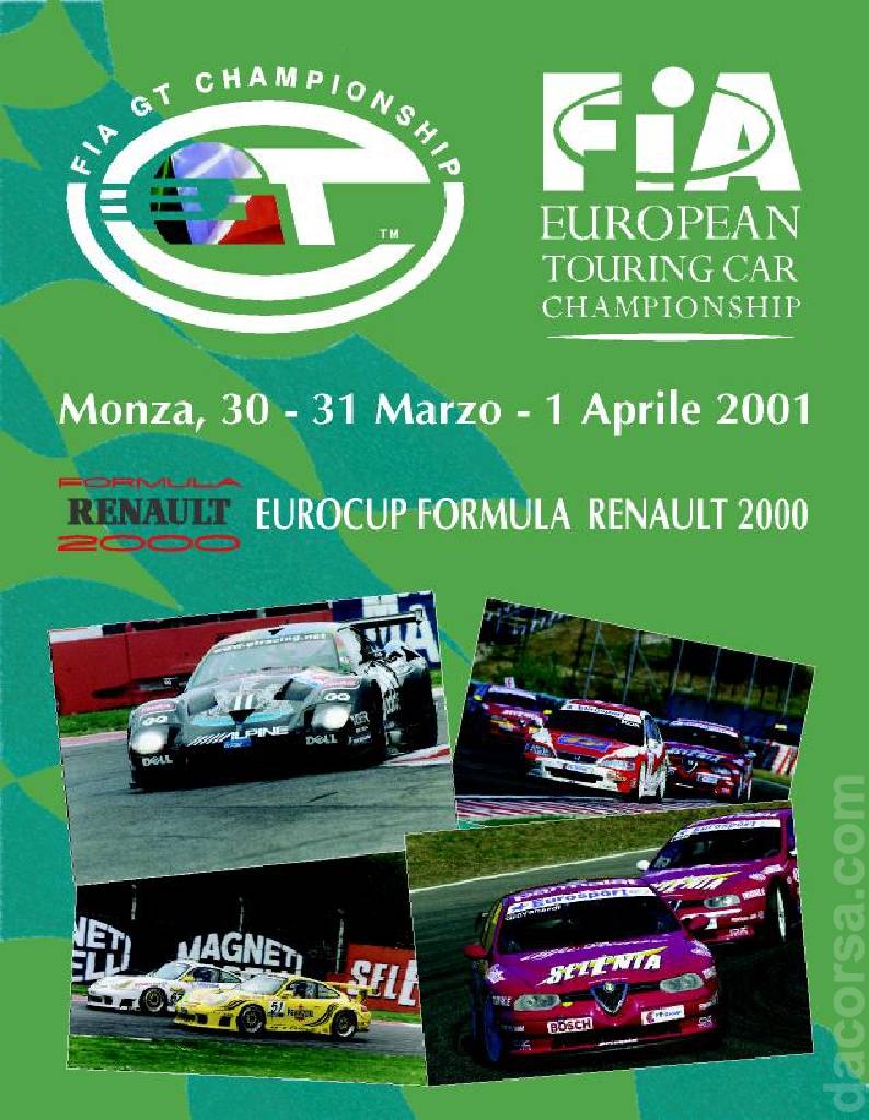 Poster of Eurosport Super Racing Weekend Monza 2001, FIA GT Championship round 01, Italy, 30 March - 1 April 2001